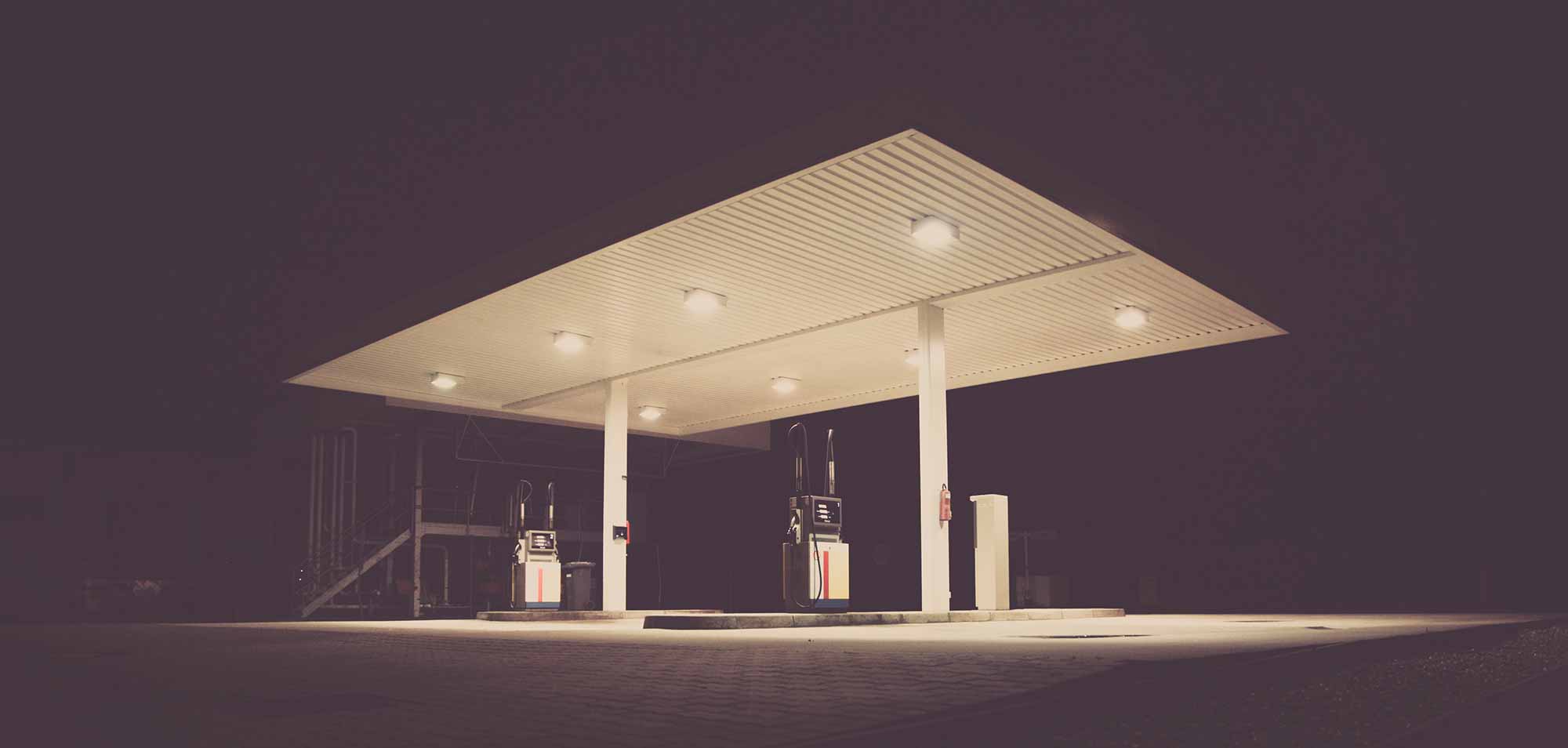 Gas or petrol station